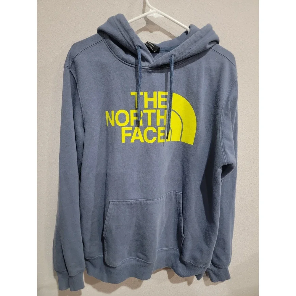 The North Face Men's Half Dome Hoodie Men's L Blue Yellow‎ Pullover